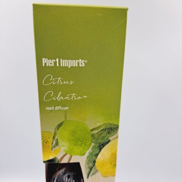 Pier One Imports Citrus Cilantro Reed Diffuser Retired Scent Oil Set - Picture 4 of 8